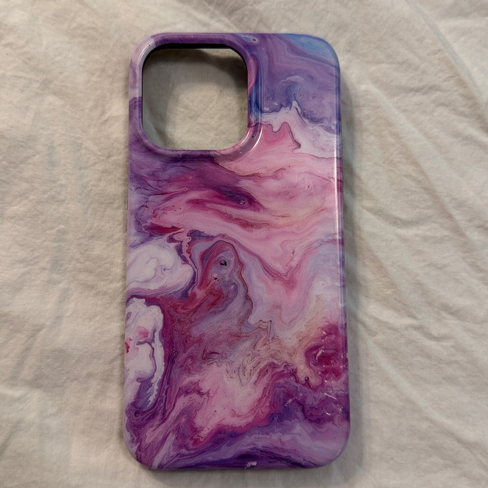 Casely iPhone 13 Pro Case Purple Galaxy Swirl Print